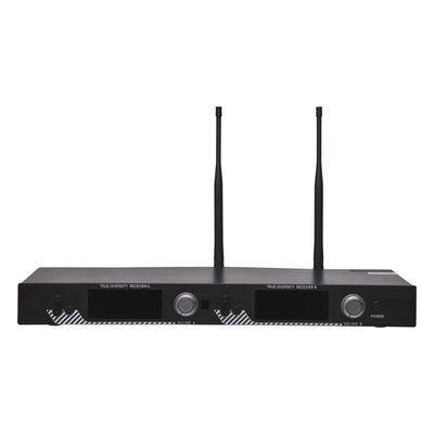 Kit de Micrófonía Inalámbrica UHF / 2 Micrófonos Lavalier / 200 Canales / Alcance 100 m (328 ft) / 15 Horas de Batería / Pantalla LCD | SIERRA STORE