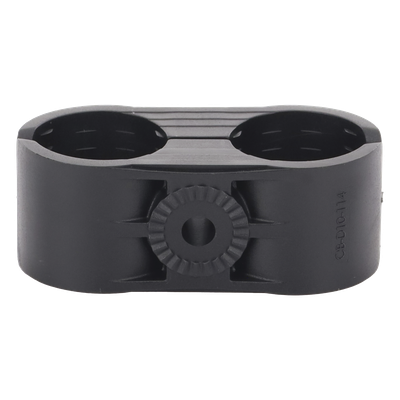 Sujetador Plástico para Cable Coaxial / 2 Cables / 1-1/4" Nominal / Rango 1.535" a 1.614" (39 a 41 mm) / Montaje Varilla 3/8" o M10 / | SIERRA STORE