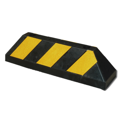 ACCESSPRO AC55TC - Tope Vehicular / 55 cm (1.8 ft) / Carga 5 Ton / Caucho Rígido / Bandas Reflejantes / Negro-Amarillo | SIERRA STORE