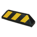 ACCESSPRO AC55TC - Tope Vehicular / 55 cm (1.8 ft) / Carga 5 Ton / Caucho Rígido / Bandas Reflejantes / Negro-Amarillo | SIERRA STORE