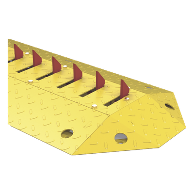 ACCESSPRO XB-TK-AE - Bisel final para sección de picos ponchallantas / Acero robusto / Diseño modular / Picos retráctiles / Resistente | SIERRA STORE