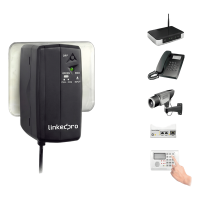 LINKEDPRO BY EPCOM LP25CD - UPS de CD / 25 W / Salida 12 Vcd / Entrada 90-264 Vca / Batería de Litio 2600 mAh / Tiempo de Carga 3 h al | SIERRA STORE