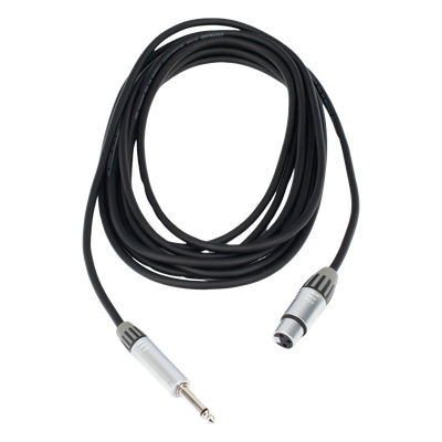 Cable de Audio / XLR 3 Polos Hembra a Plug 1/4 in Mono / 3 m (9.8 ft) / Triple Blindaje / Conectores Seetronic Serie M | SIERRA STORE