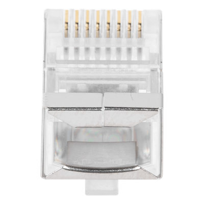 LINKEDPRO BY EPCOM TC5S-PASS - Bote de Plugs Pass Through RJ45 / Cat5e Blindado / Chapado Oro 30 Micras / 24AWG / 100 Piezas | SIERRA STORE