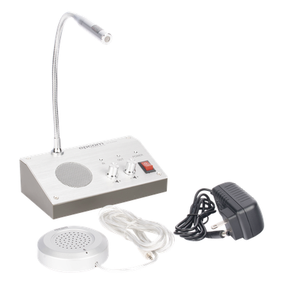 Sistema de Intercomunicación | Ideal para Ventanillas | Audio de voz de dos vías | 12V/1A 3W | Micrófono Interior + Micrófono Exterior | SIERRA STORE