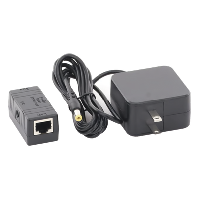 Inyector PoE / 10/100 Mbps / 2 x RJ45 / 18 VDC 660 mA / 90-264 VAC / LED Estado / 51 x 25 x 26.5 mm | SIERRA STORE