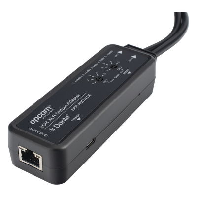 Extensor de Audio Dante® / 2 Canales XLR / Latencia Configurable 1-5ms / Transmisión 100 m (328 ft) / PoE / USB-C / HDMI 1.4 | SIERRA STORE