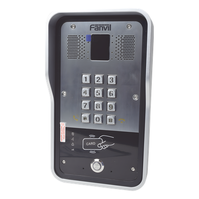 Audio Portero IP  2 líneas SIP con relevador integrado, Lector RFID para acceso por clave numérica, tarjeta o llamada remota, PoE | SIERRA STORE