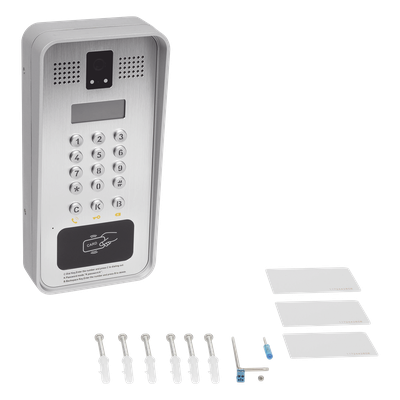 Video portero IP/SIP Con Cámara y pantalla LCD, 2 Relevadores Integrados (entrada y salida), Onvif y lector de tarjetas RFID, puerto | SIERRA STORE