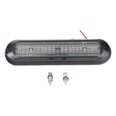 Luz Auxiliar / 18 LEDs 3W / IP67 / Tricolor Rojo/Claro/Azul / 142.6×36×14 mm / 12 Patrones / ECE R65 / SAE J595 Clase I | SIERRA STORE