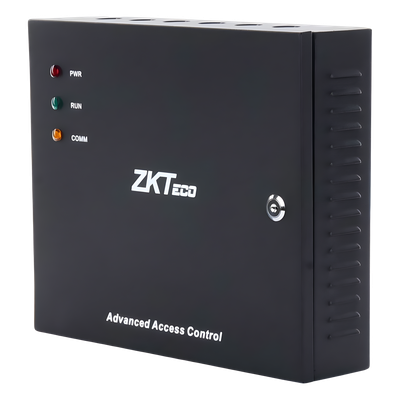 Controlador de Acceso 4 Puertas / 3,000 Huellas / 30,000 Tarjetas / TCP-IP / Gabinete Metálico con Fuente 12V 5A | SIERRA STORE