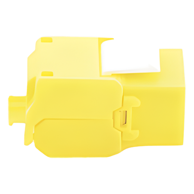 LINKEDPRO BY EPCOM LPKJ6ATTYE - Módulo Jack Keystone / Cat6A / Toolless / Terminación 180° / Sin Blindaje / 1 Puerto / Amarillo | SIERRA STORE