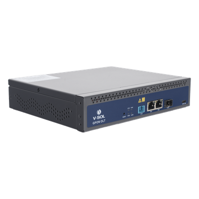 OLT GPON / 1 Puerto PON SC/UPC / 128 ONUs / 3 Puertos Uplink / 20 km (12.4 mi) / Redundancia AC/DC / Rack | SIERRA STORE