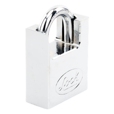 Candado de acero / Guarda anti-palanca / Cromo satinado / Doble cerrojo / 40 mm (1.57 in) / Nivel de seguridad 7 / Llave Abloy | SIERRA STORE
