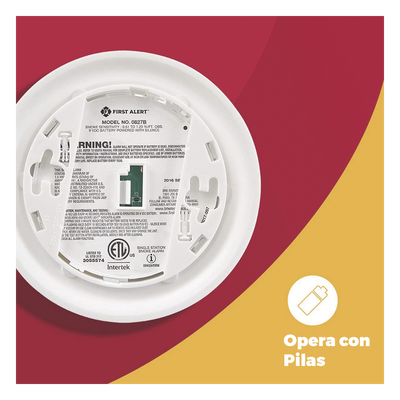 Detector de Humo Autónomo, No Requiere Panel, Batería Sellada de Litio por 10 años, Sensor por Ionización, Sin cableado | SIERRA STORE