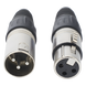 Kit Conector XLR / Macho + Hembra / Cable 3.5-8.0 mm / 16 A por Contacto / Soldadura / -30 °C a +80 °C | SIERRA STORE