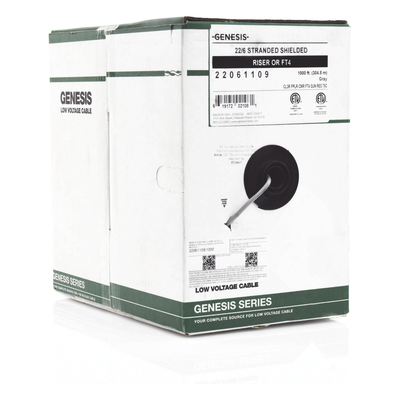 Bobina de Cable / 6x22 AWG Blindado / 152 m (500 pies) / Riser / Gris / Audio, Seguridad y Control | SIERRA STORE