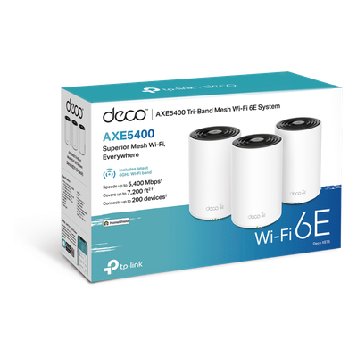 Sistema Mesh Wi-Fi / Wi-Fi 6E AX5400 / Triple Banda / 3 Nodos / 3 Puertos Gigabit WAN/LAN Auto-Detección / 4 Antenas Internas / | SIERRA STORE