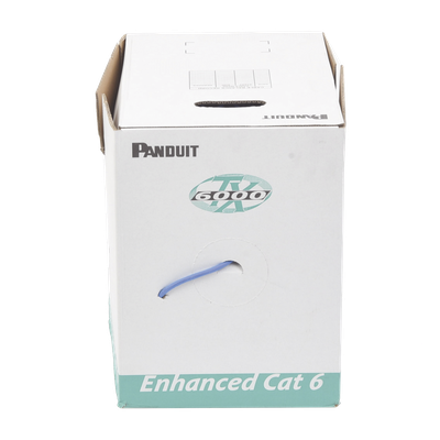 PANDUIT PUR6004BU-FE - Bobina de Cable UTP 305 m. de Cobre, TX6000™ PanNet, Reelex, Azul, Categoría 6 Mejorado (23 AWG), PVC (CMR | SIERRA STORE