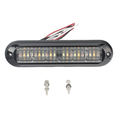 Luz Auxiliar / 18 LEDs / Tricolor Rojo/Claro/Ámbar / IP67 / Ultra Brillante / 142.6×36×14 mm | SIERRA STORE