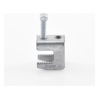 Mordaza de Acero / Fija Barras 3/4" / Varilla Roscada 3/8" / Carga 200 kg / Galvanizada Electrolíticamente | SIERRA STORE