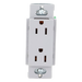 Contacto Dúplex de Pared / 15 A / 125 V / Placa Frontal Gris / Instalación Sin Tornillos Visibles / Compatible Multi-Gang | SIERRA STORE