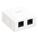 LINKEDPRO BY EPCOM LP-WP-39-C6A - Caja de Pared / 2 Puertos RJ45 / Cat6A UTP / T568A-B / ABS Retardante de Llama | SIERRA STORE