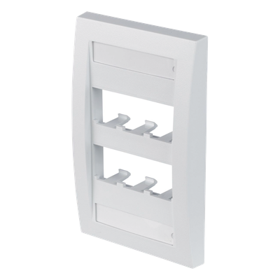 PANDUIT CFPE6WHY - Placa de Pared Vertical Ejecutiva / 6 Puertos Mini-Com / Perfil Elevado / 69.8 x 114.3 mm (2.75 x 4.5 pulg.) / | SIERRA STORE