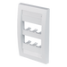 PANDUIT CFPE6WHY - Placa de Pared Vertical Ejecutiva / 6 Puertos Mini-Com / Perfil Elevado / 69.8 x 114.3 mm (2.75 x 4.5 pulg.) / | SIERRA STORE
