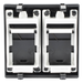 Módulo de Placa Plana / 2 Espacios Jack Keystone RJ45 / Guardapolvo Integrado / 45 × 45 mm / Acabado Grafito RAL 7021 / Cajas | SIERRA STORE