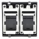 Módulo de Placa Plana / 2 Espacios Jack Keystone RJ45 / Guardapolvo Integrado / 45 × 45 mm / Acabado Grafito RAL 7021 / Cajas | SIERRA STORE