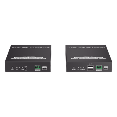 Extensor KVM HDMI / 4K @ 60 Hz / 120 m (393.7 ft) / 18 Gbps / Cat 6/6a/7 / Salida Loop / USB y RS-232 | SIERRA STORE