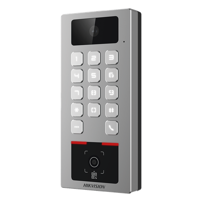 HIKVISION DS-K1T502DBWX-CQR - Terminal de Control de Acceso / Lector QR Exterior / Videoportero 2 MP / IP65 & IK09 / 100,000 Tarjetas | SIERRA STORE