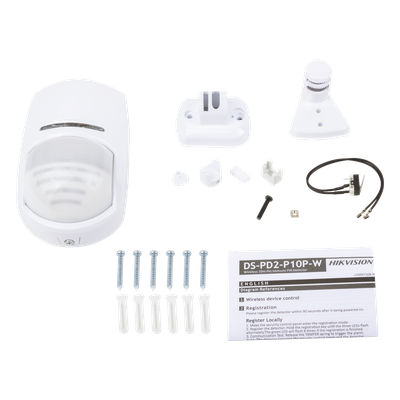 HIKVISION DS-PD2-P10P-W - Detector PIR Interior Inalámbrico / Inmunidad a Mascotas 24 kg / Cobertura 10 m (32.8 ft) / Ángulo 85° / | SIERRA STORE