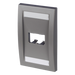 PANDUIT CFPE2IGY - Placa de Pared Vertical / 2 Puertos Mini-Com / Espacios para Etiquetas / 2.75 x 4.5 in / Gris | SIERRA STORE