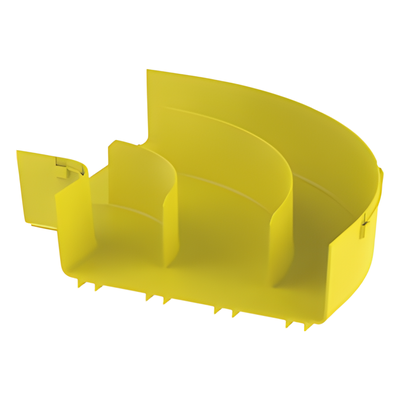 PANDUIT FRRA12X4LYL - Ángulo Recto Horizontal / 90° / Para Canaleta 12x4 / Radio de Curvatura 50.8 mm / ABS 94V-0 / Color Amarillo | SIERRA STORE