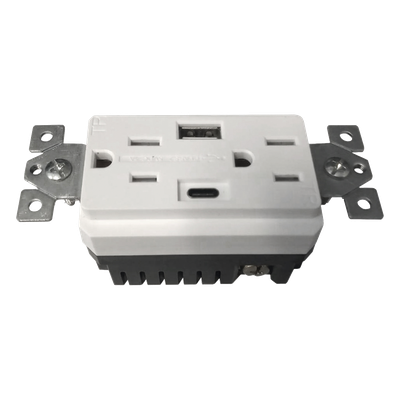 Contacto Dúplex / 15 A / 100-240 V / USB-A y USB-C / 5 V 4 A / Placa Incluida | SIERRA STORE