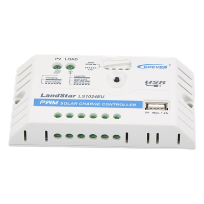 Controlador de Carga Solar PWM / 10A / 12/24V Auto / USB 5V/2A / Tierra Positivo Común / LED | SIERRA STORE