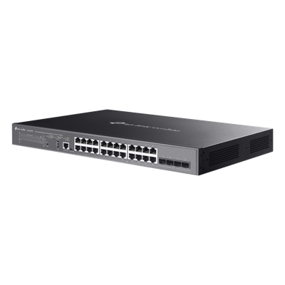 Switch Administrable L3 SDN / 24 Puertos PoE Gigabit / 4 SFP+ 10G / Presupuesto PoE 720W / Ruteo RIP VRRP / Fuente Redundante / 128 | SIERRA STORE