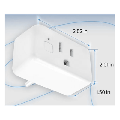 Enchufe Inteligente Wi-Fi / Medición de Potencia 15A / 110V / Sin Hub / Compatible Alexa y Google / Control por App | SIERRA STORE