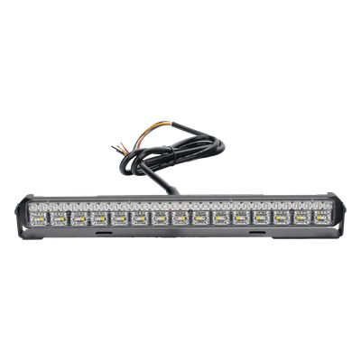 Luz Auxiliar LED / 45 LEDs Tricolor / 11.42" / Lente Transparente / SAE / 12-24 VDC / Halo Rojo | SIERRA STORE