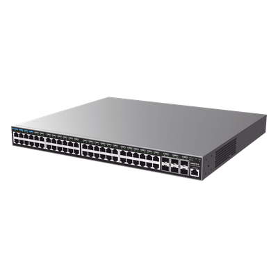 Switch Capa 3 Administrable / 48 Puertos Gigabit + 6 SFP+ 10G / Conmutación 216 Gbps / Montaje Rack 1U | SIERRA STORE