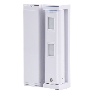 Sensor de Cortina Exterior / Alcance Ajustable 2 m (6.6 ft) o 5 m (16.4 ft) / Inalámbrico con Pilas / Inmunidad Mascotas 25 kg / IP | SIERRA STORE
