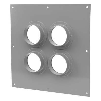 Placa Pasamuros / 4 Botas de 4 Pulgadas / Aluminio Resistente a Corrosión / Diseño Industrial | SIERRA STORE