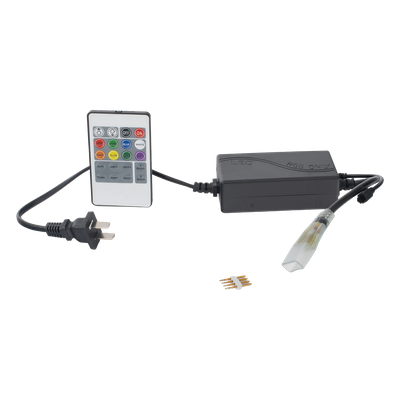 Adaptador de Manguera LED / Control Remoto RGB / IP65 / 12V DC / 120° / 150W / Interior-Exterior | SIERRA STORE