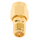 Adaptador en Línea / SMA Macho a SMA Hembra Inverso / Cuerpo Bronce Oro / Contacto Oro / Aislante Teflón | SIERRA STORE