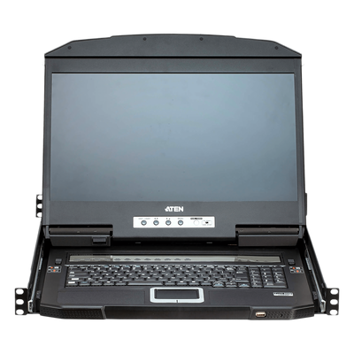 KVM Switch LCD 18.5" (7.3 in) | Consola Dual Rail 1U | 4 Puertos USB HDMI | Multi-View Quad-PiP-PbP-PoP | Resolución 1920x1200 @ 60Hz | SIERRA STORE