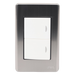 Apagador Doble / 10 A / 127 V CA / 60 Hz / Placa de Acero / 4.6 x 3.1 x 1.2 in | SIERRA STORE