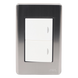 Apagador Doble / 10 A / 127 V CA / 60 Hz / Placa de Acero / 4.6 x 3.1 x 1.2 in | SIERRA STORE
