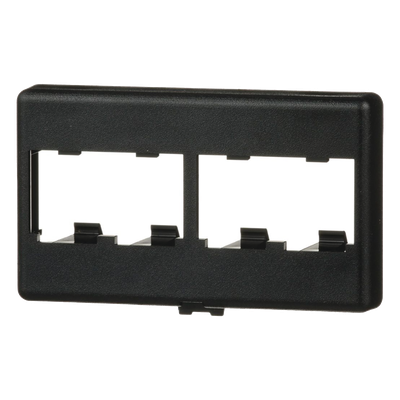 PANDUIT CFFP4BL - Placa de Mobiliario Modular / 4 Puertos Mini-Com / ABS / 2.9 x 1.77 x 0.88 in / Negro | SIERRA STORE